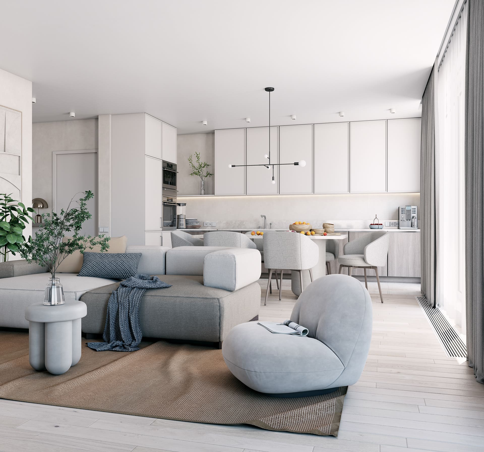 Photorealistic interior visualization built from architectural plans by StageHomy