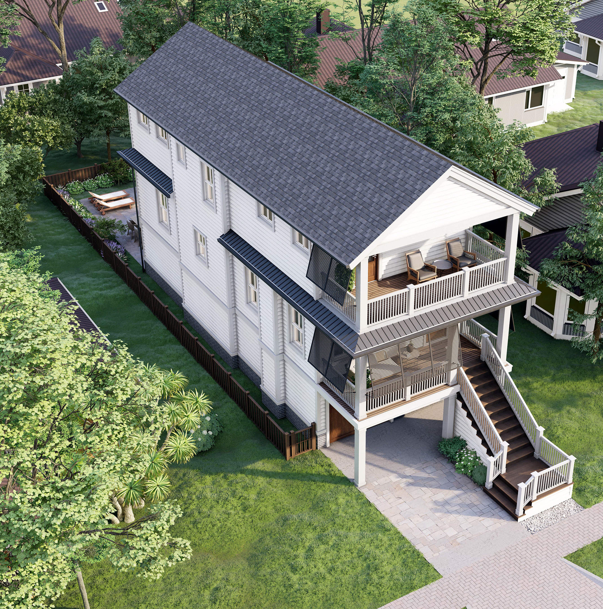 Rear Aerial View