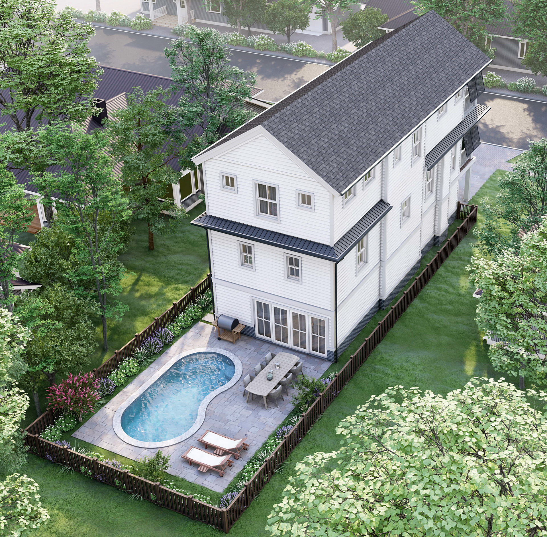 Pool & Garden Aerial