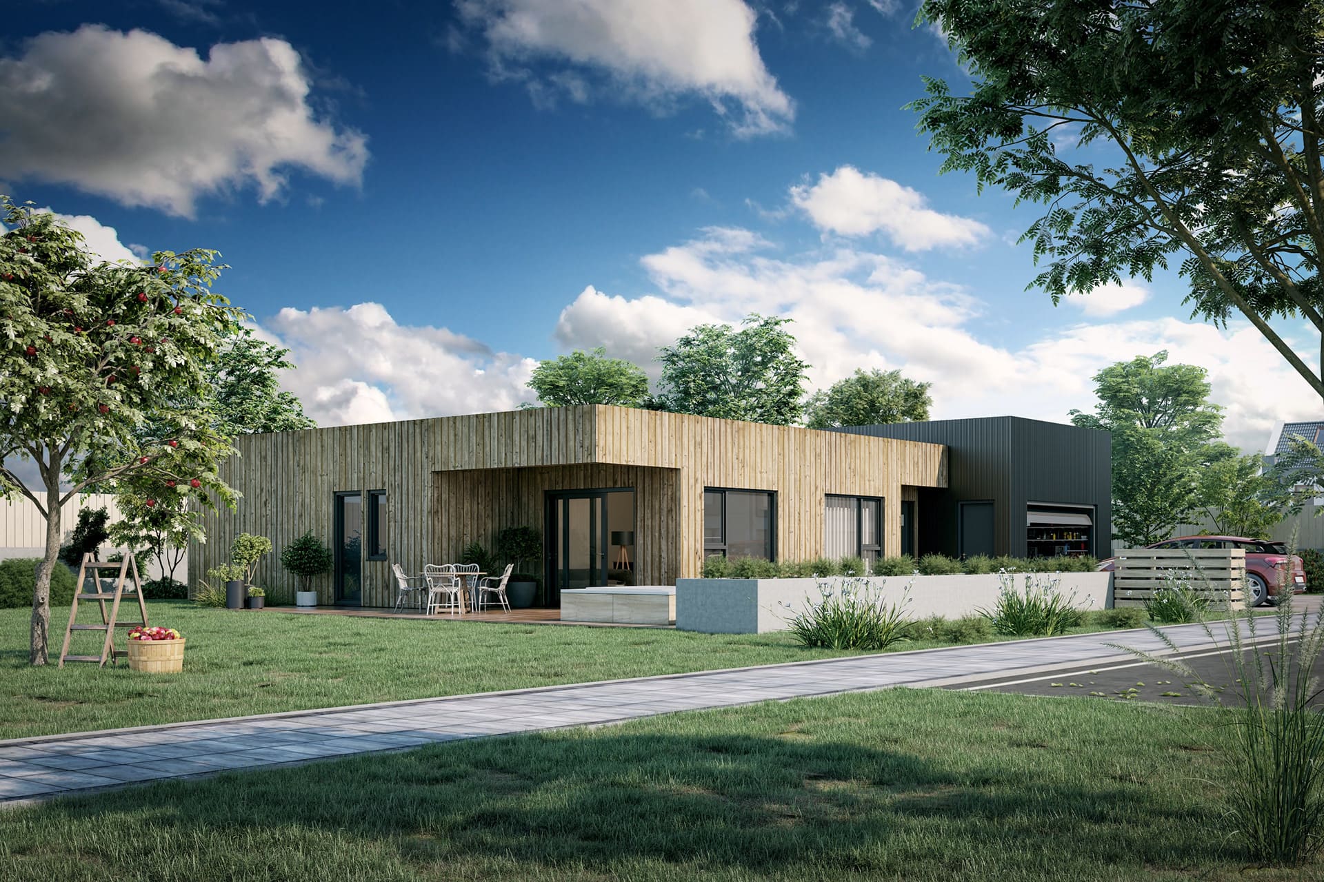 Timber Clad Residence - Exteriors by StageHomy