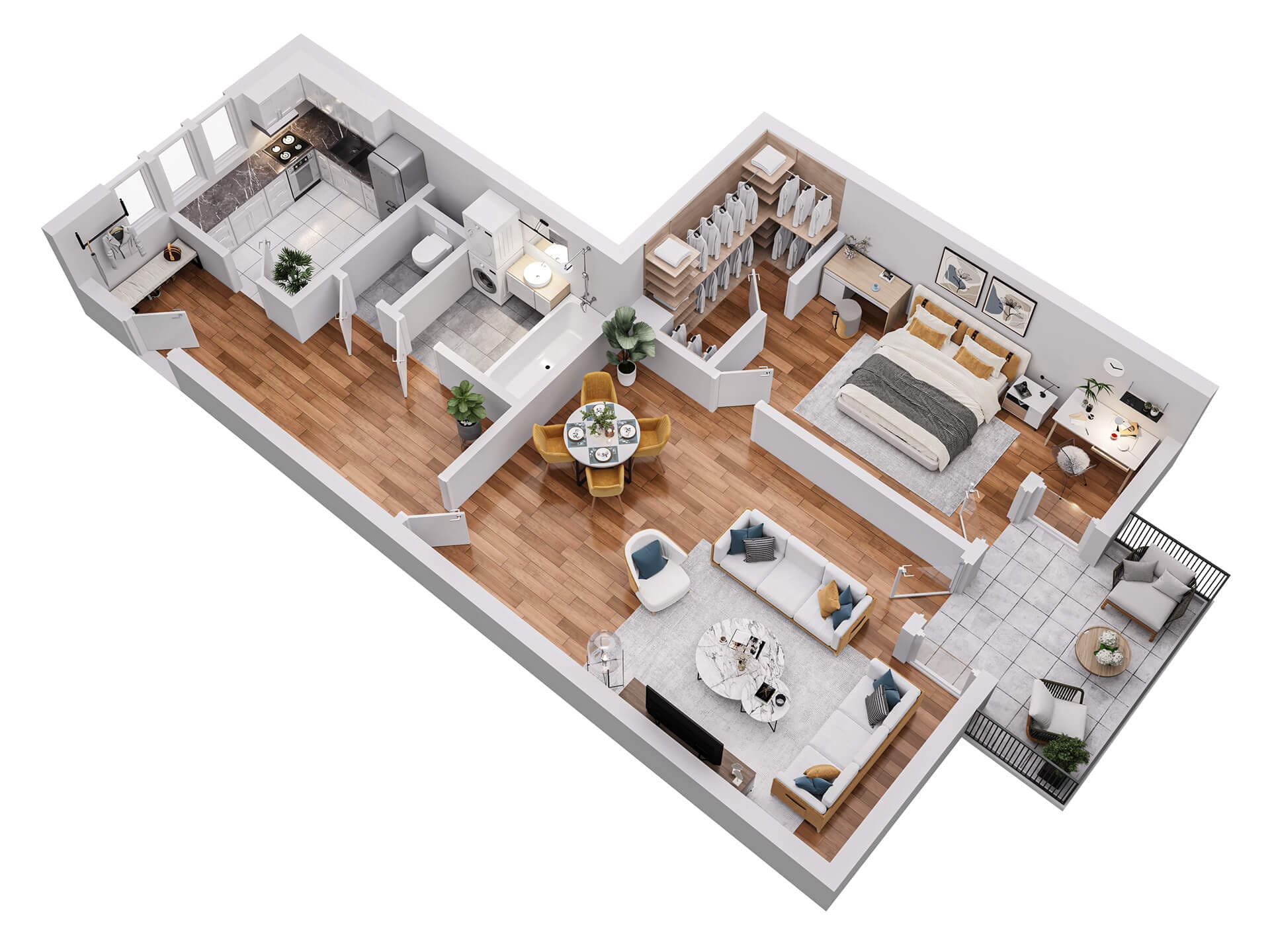 Contemporary Two-Bedroom