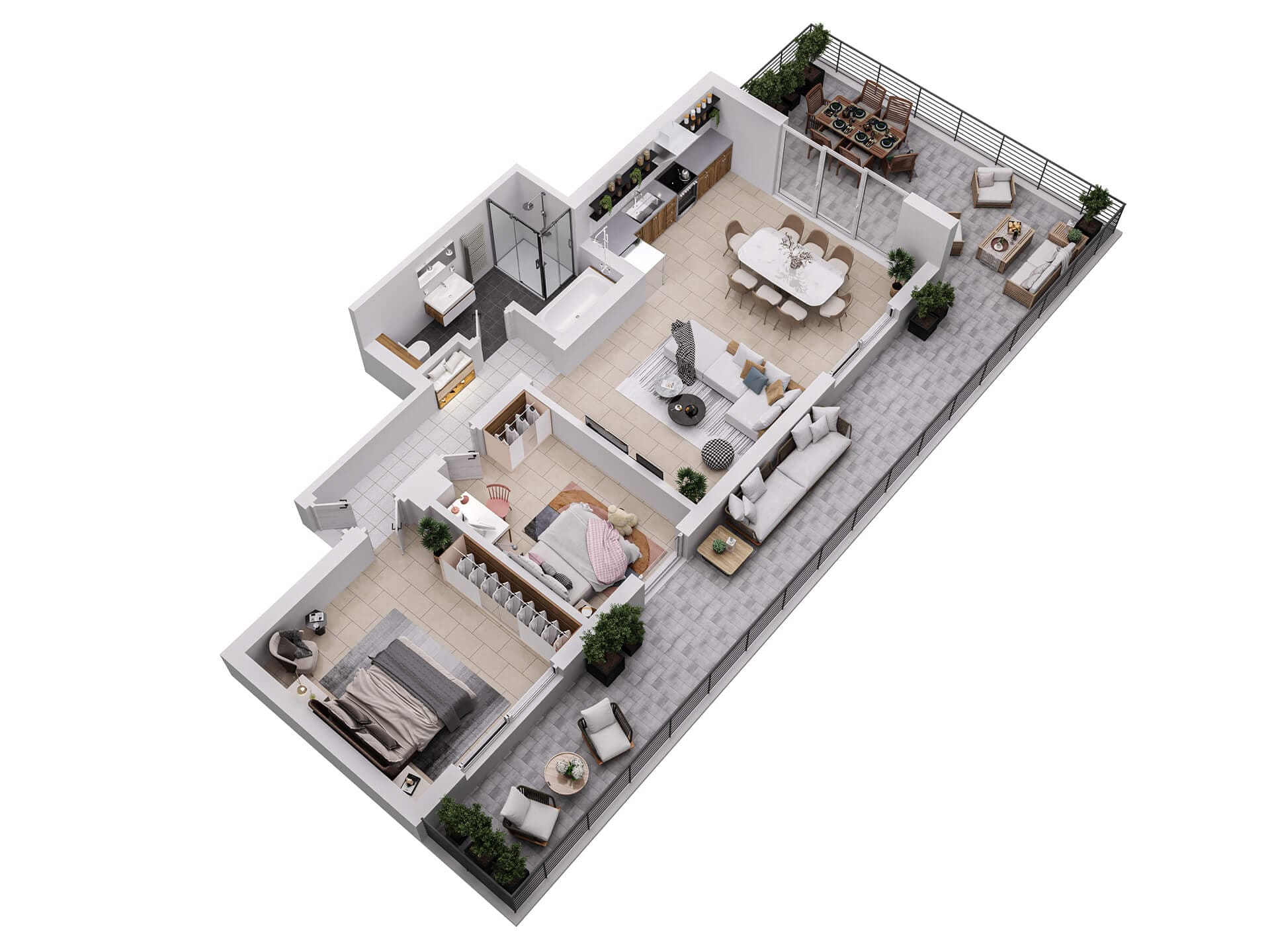 Terrace Apartment Design