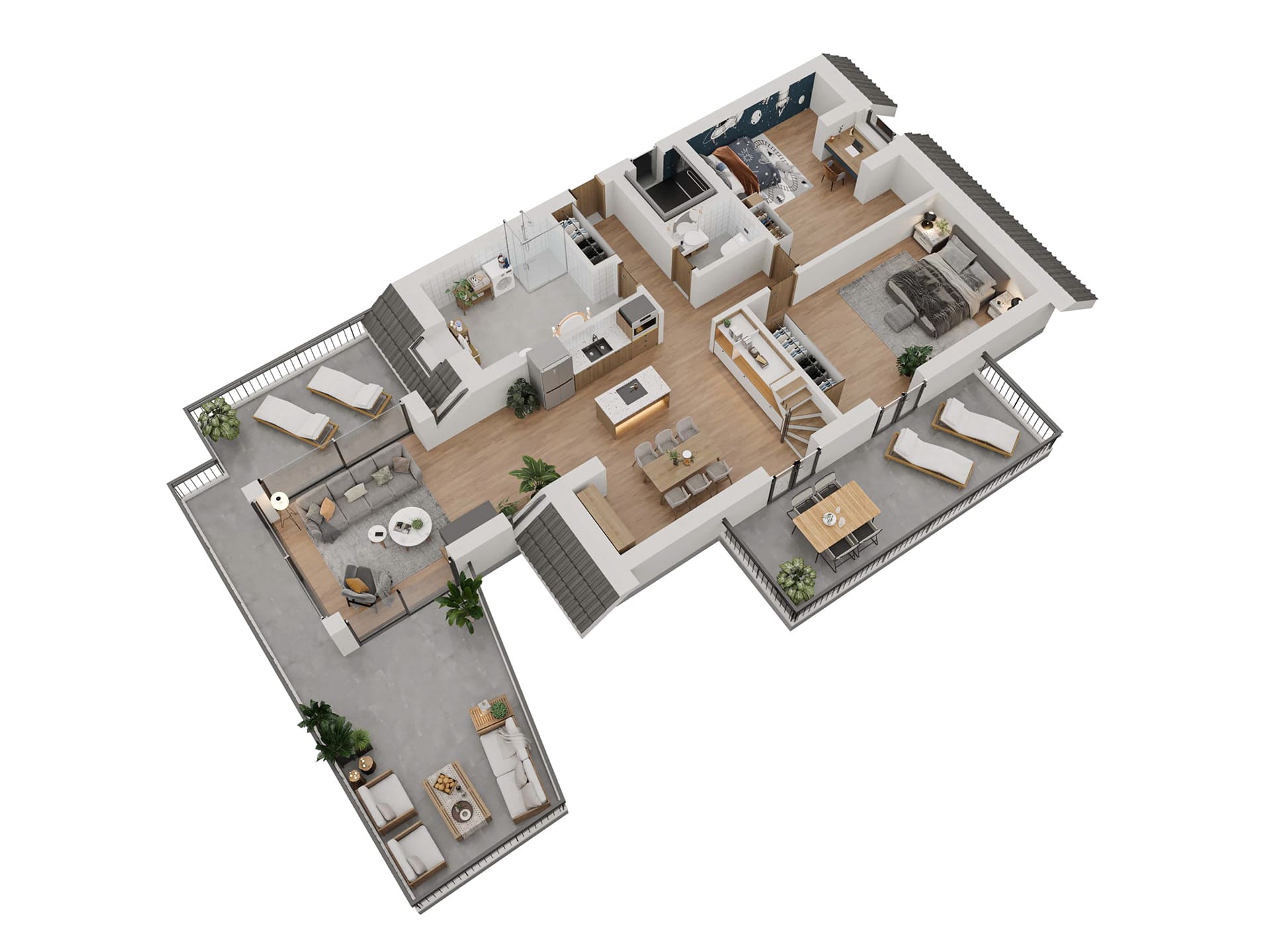 3D Floor Plan Overview