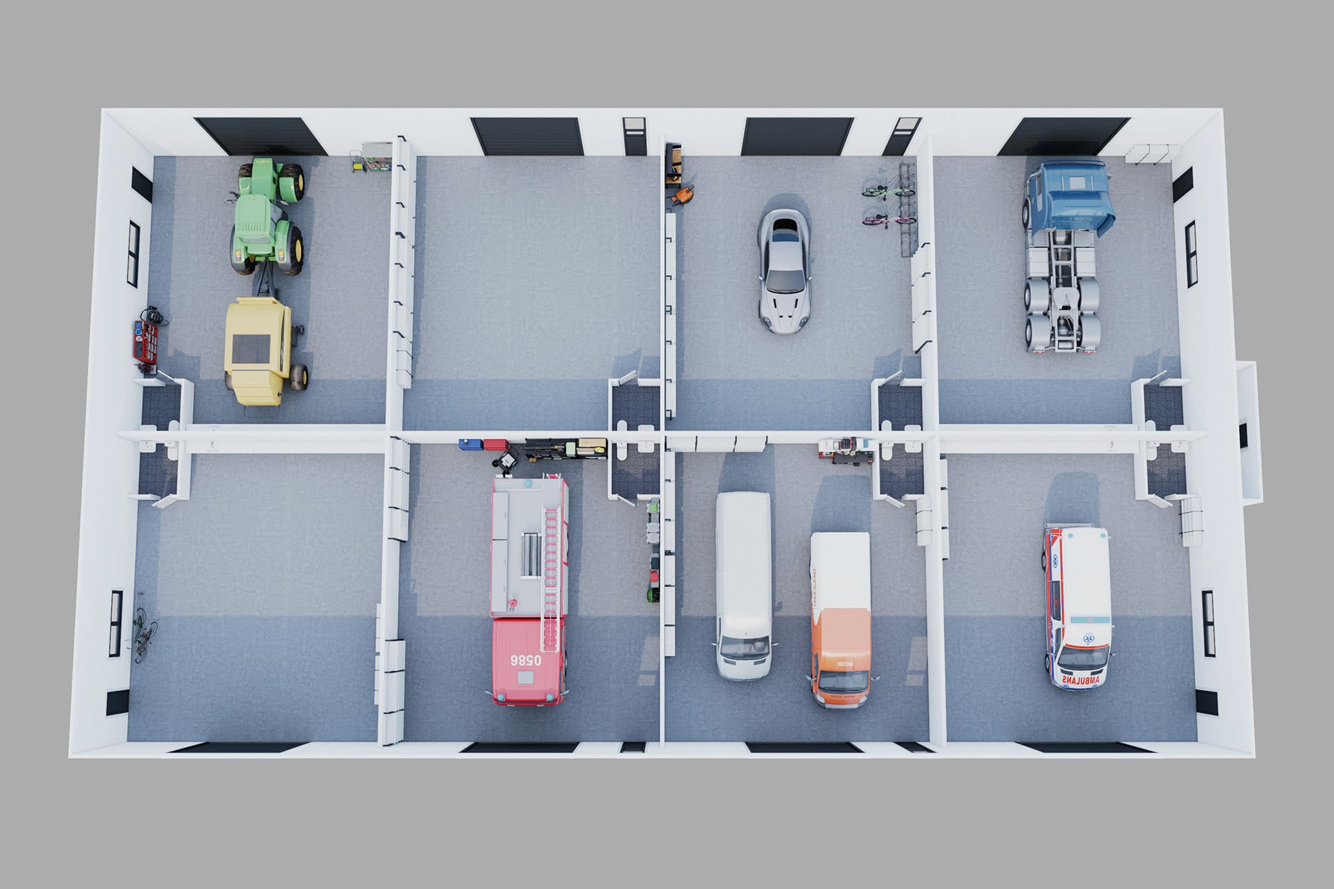 Multi-Bay Floor Plan