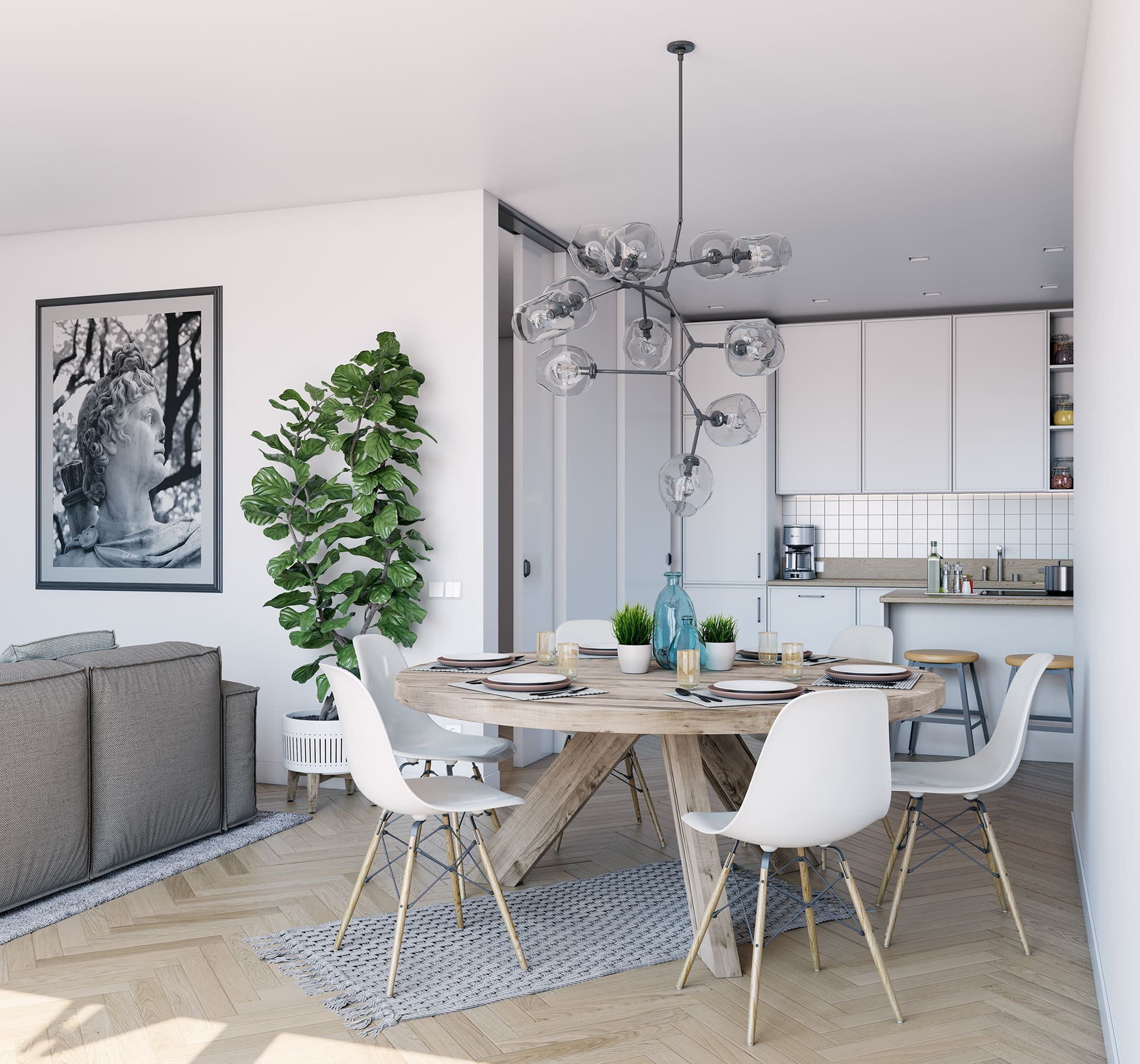 Contemporary Dining Room - Interiors by StageHomy