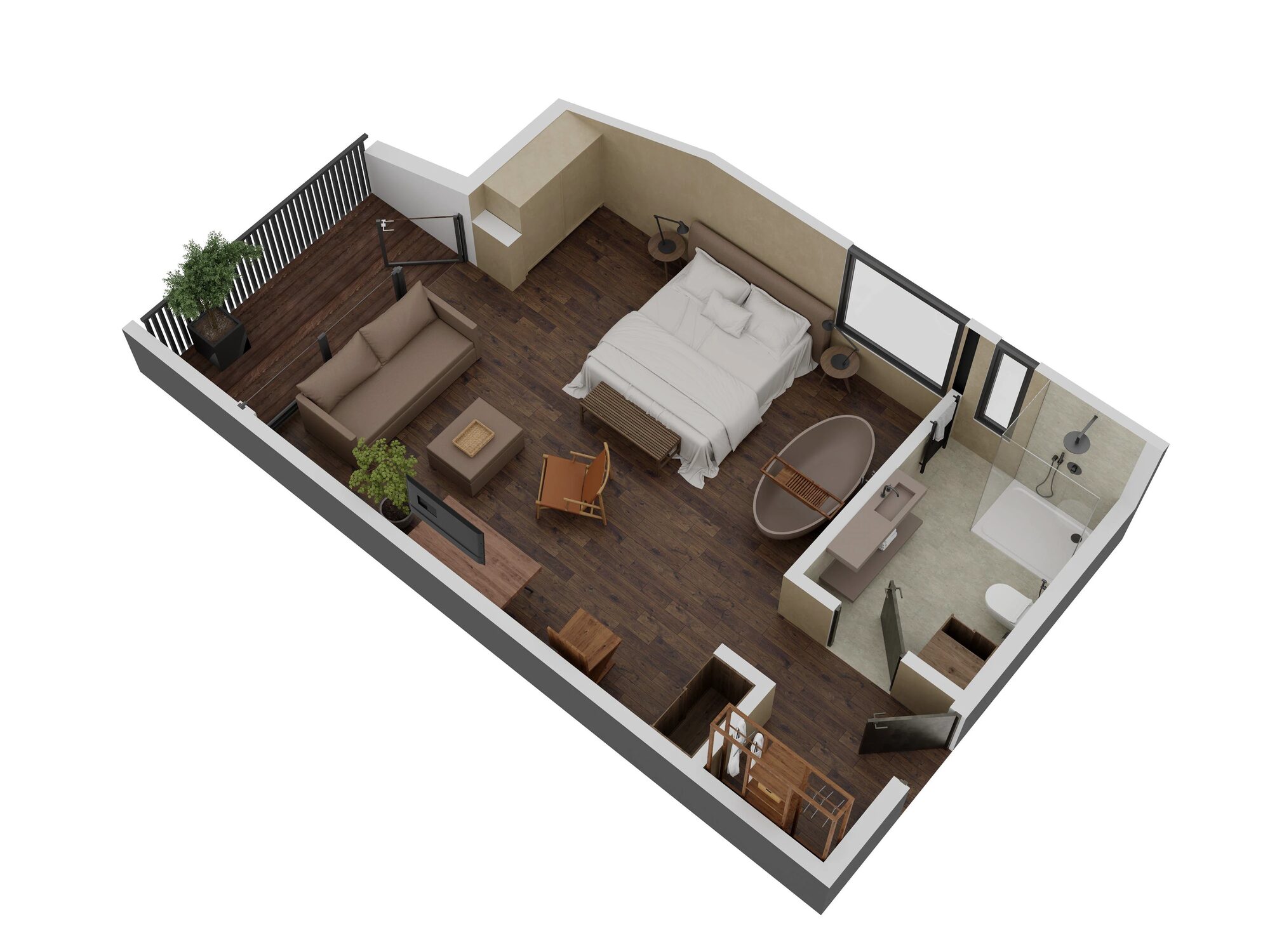 Suite 3D Floor Plan