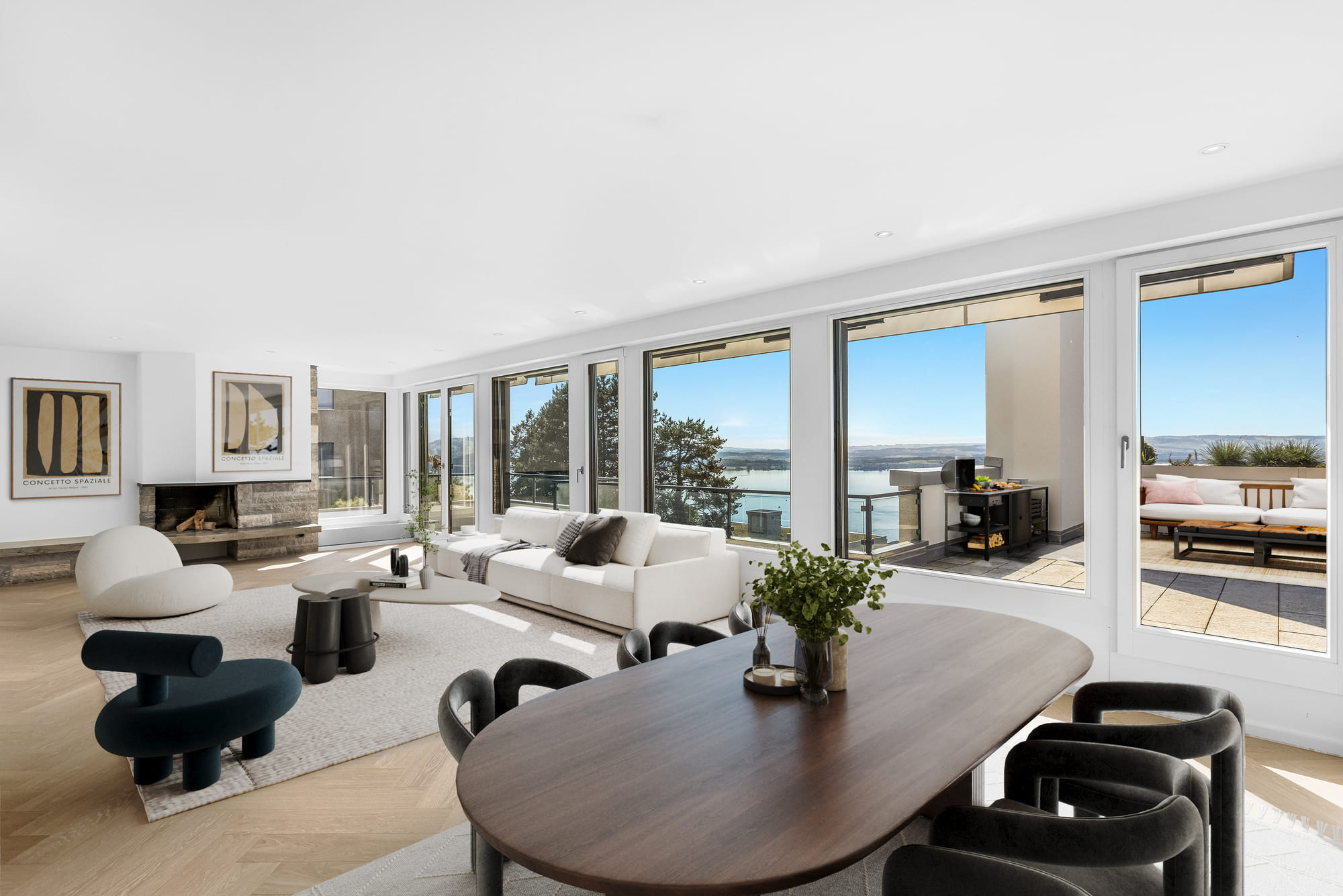 Lakefront Serenity in Switzerland — luxury architectural visualization by StageHomy